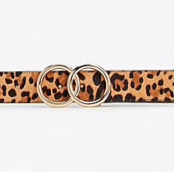 NWT Express Leopard Double O Ring Belt